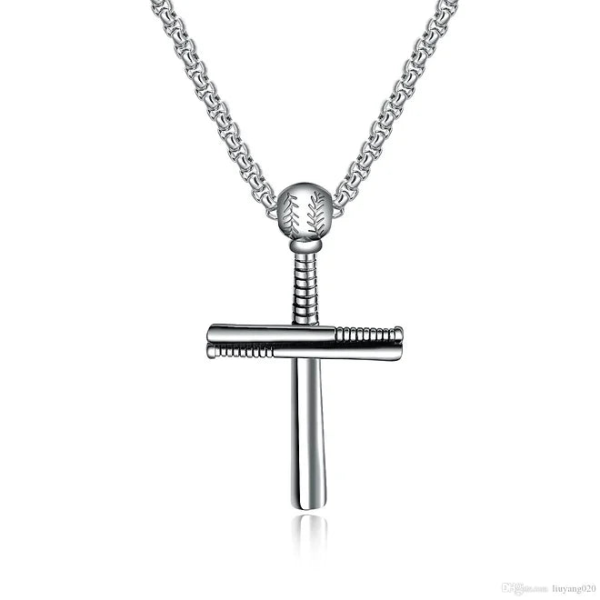 Baseball Cross Necklace