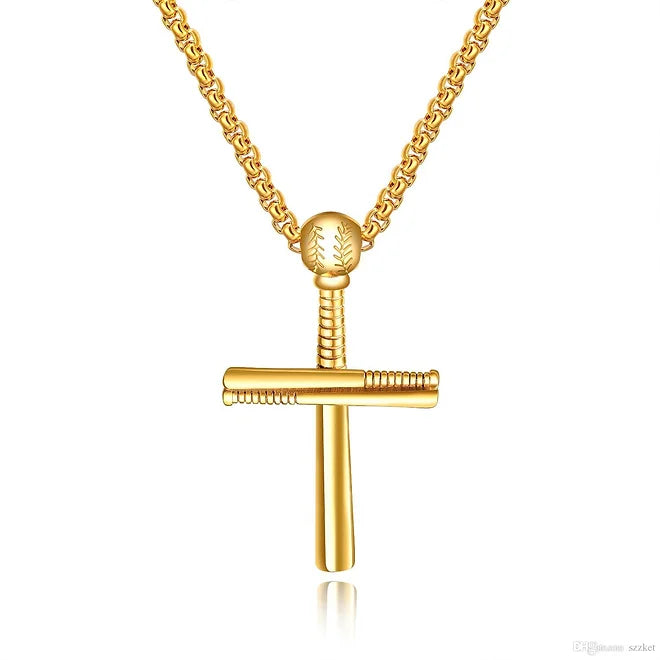 Baseball Cross Necklace