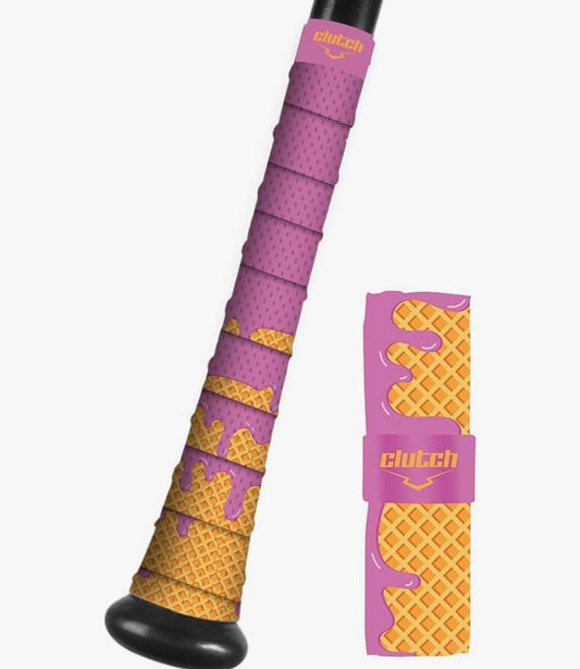 Clutch Bat Grip: Pink Ice Cream Drip