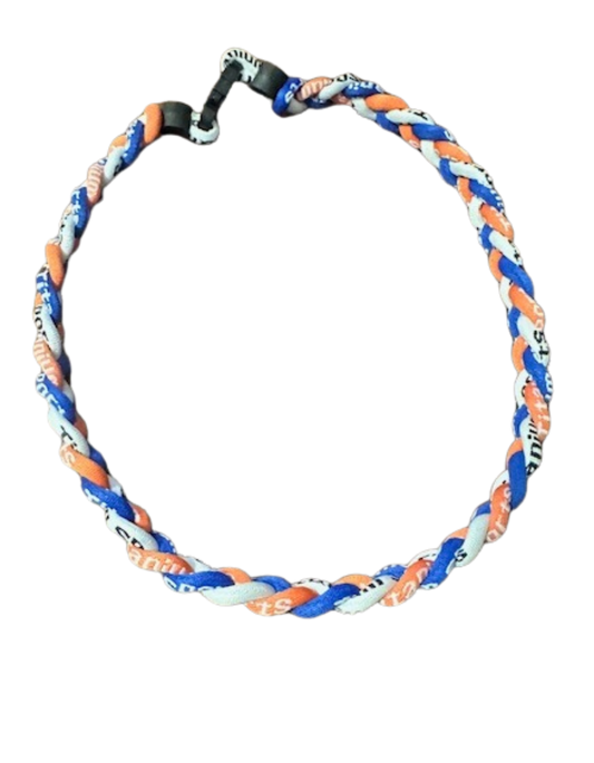 Rope Necklace: Orange/Royal/White