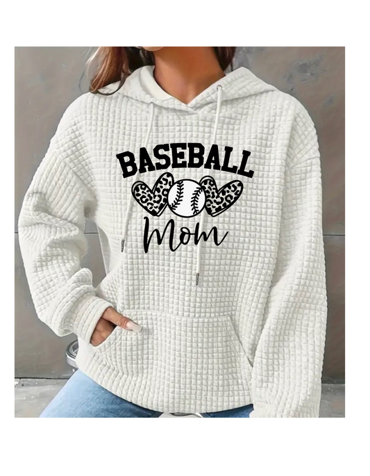Waffle Hoodie - Baseball Mom
