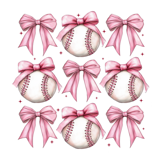 Baseball & Bows - Pink