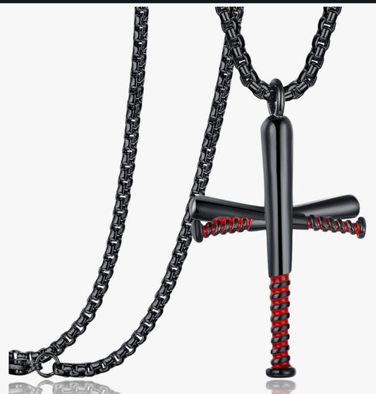 Cross Necklace with Bat Grip