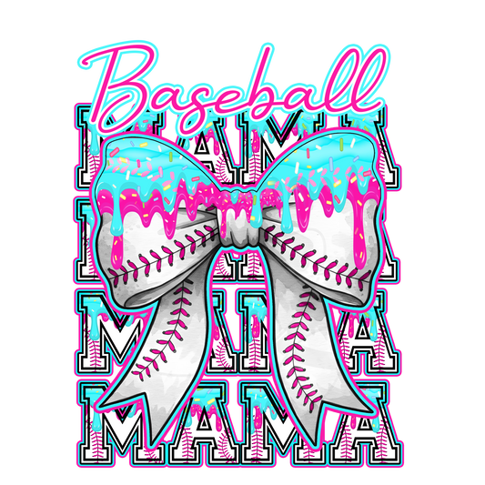 Baseball Mama Ice Cream Drip