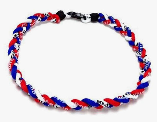 Rope Necklace: red, white, blue