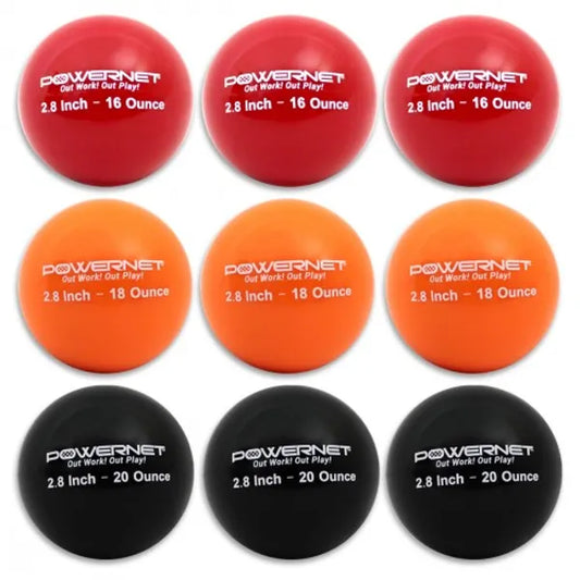 PowerNet Progressive Weighted Training Balls Pro Pack 2.8"