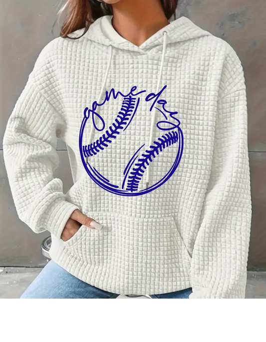 Waffle Hoodie - Game Day Blue