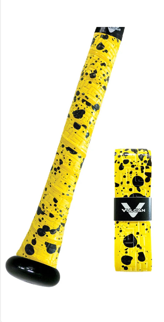 Vulcan Bat Grip: Yellow Splatter