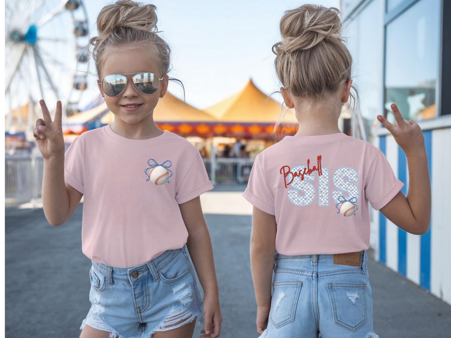 Baseball Sis Pattern Shirt