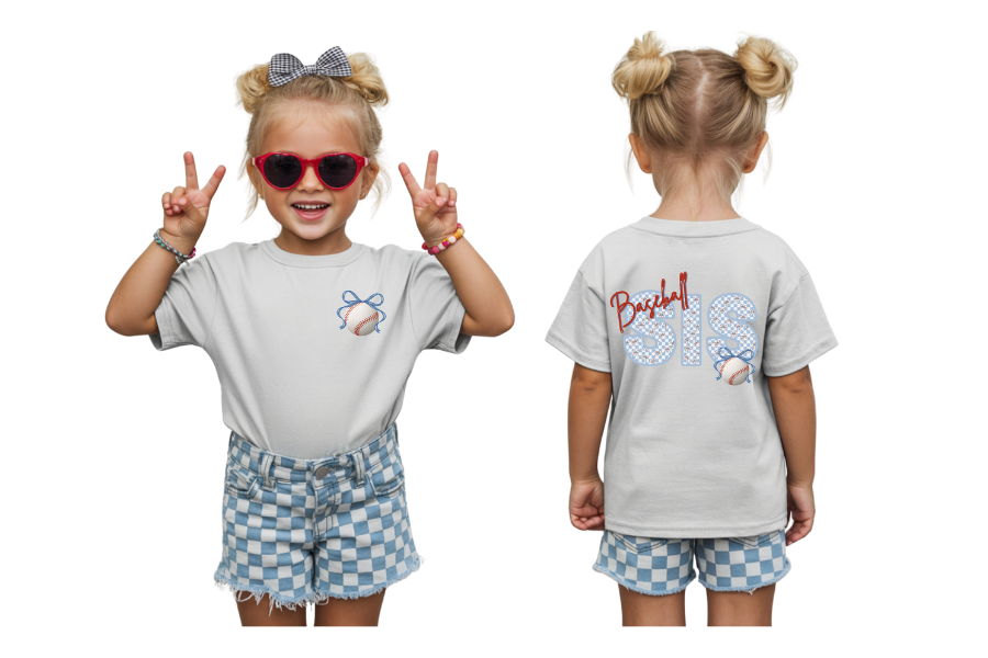Baseball Sis Pattern Shirt