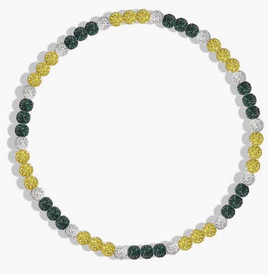 Rope Necklace: green, yellow, white