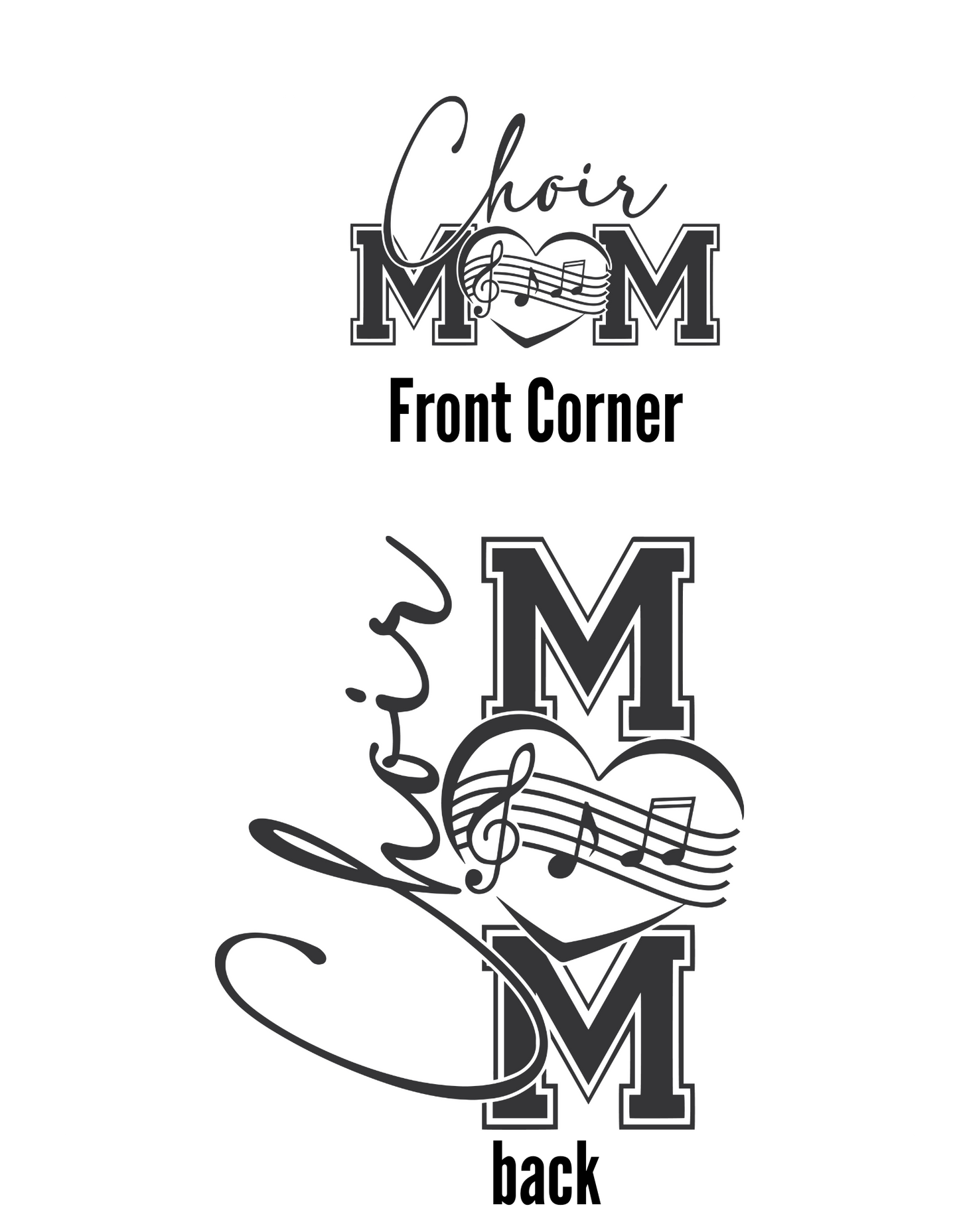 Choir Mom -charcoal