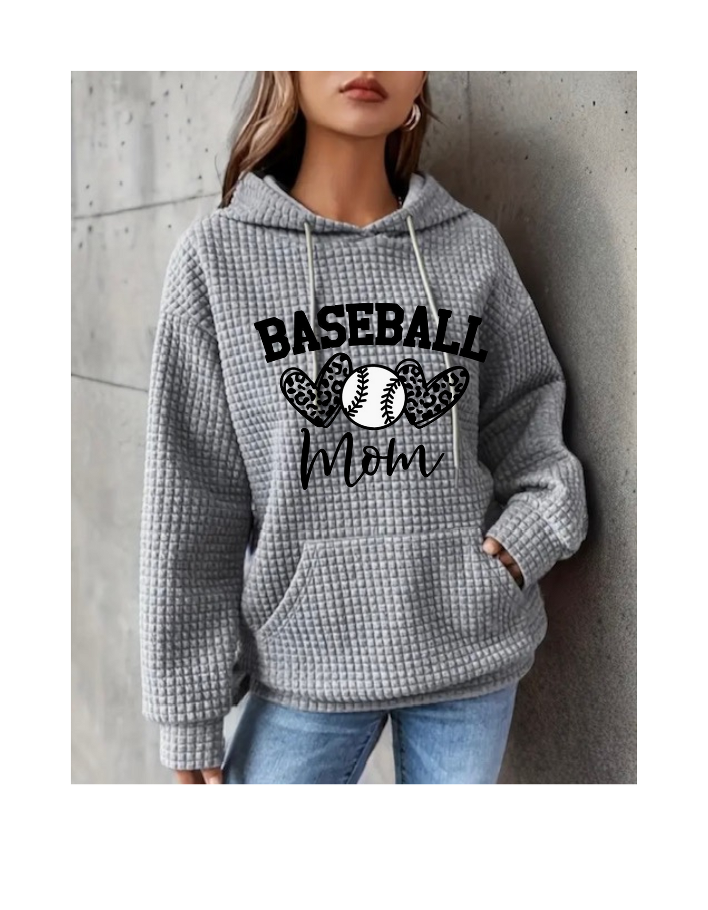 Waffle Hoodie - Baseball Mom