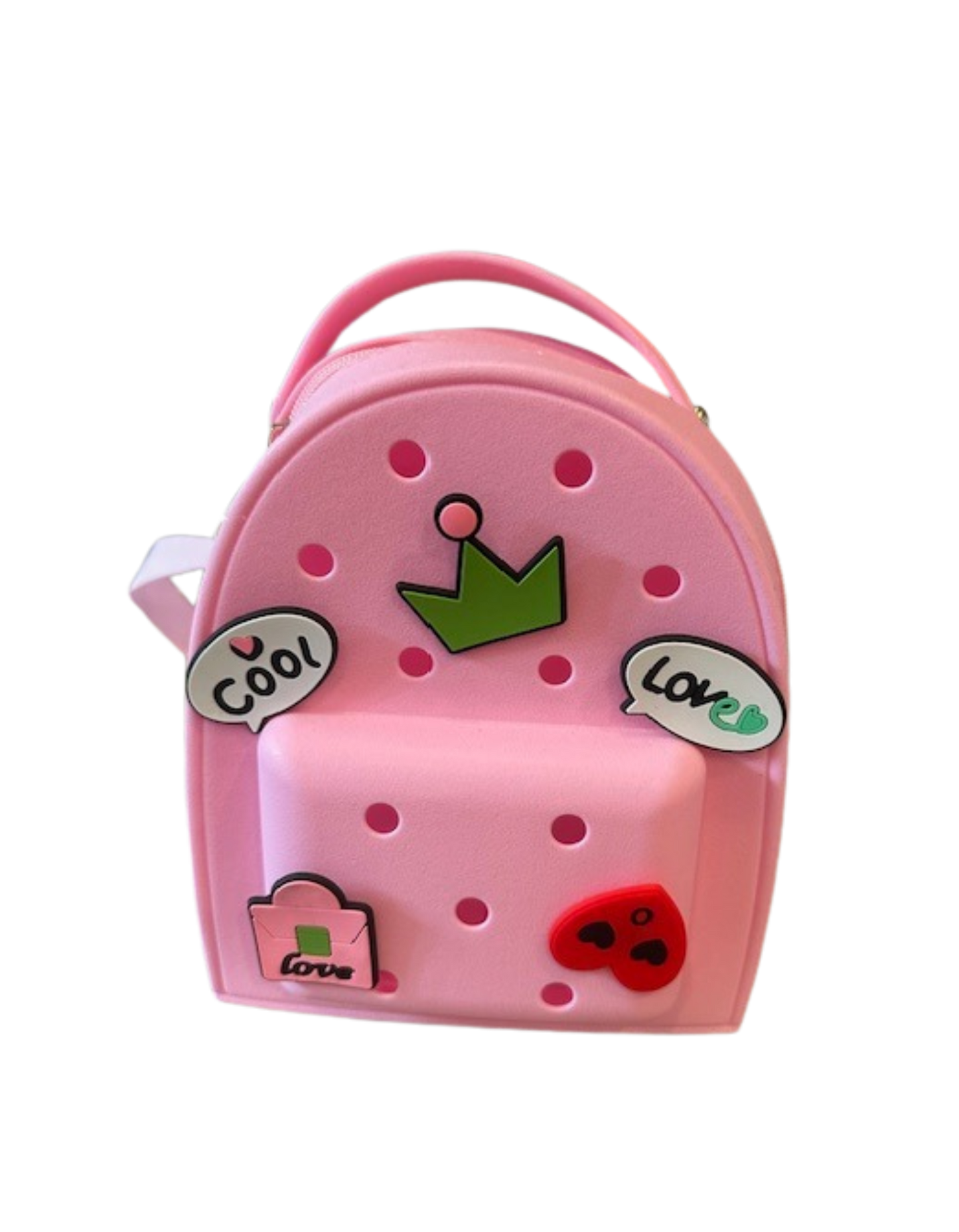 Mini Rubber Tote Backpack with charms