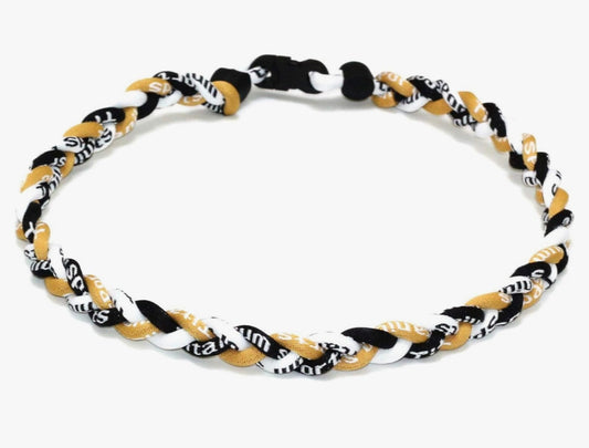 Rope Necklace: black, gold, white
