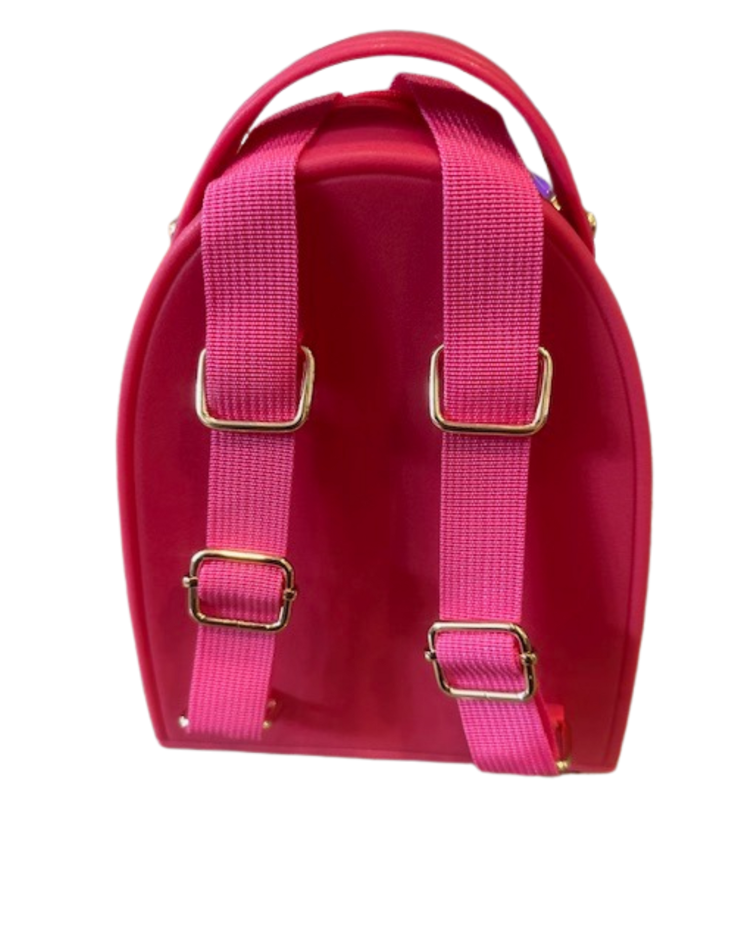 Mini Rubber Tote Backpack with charms