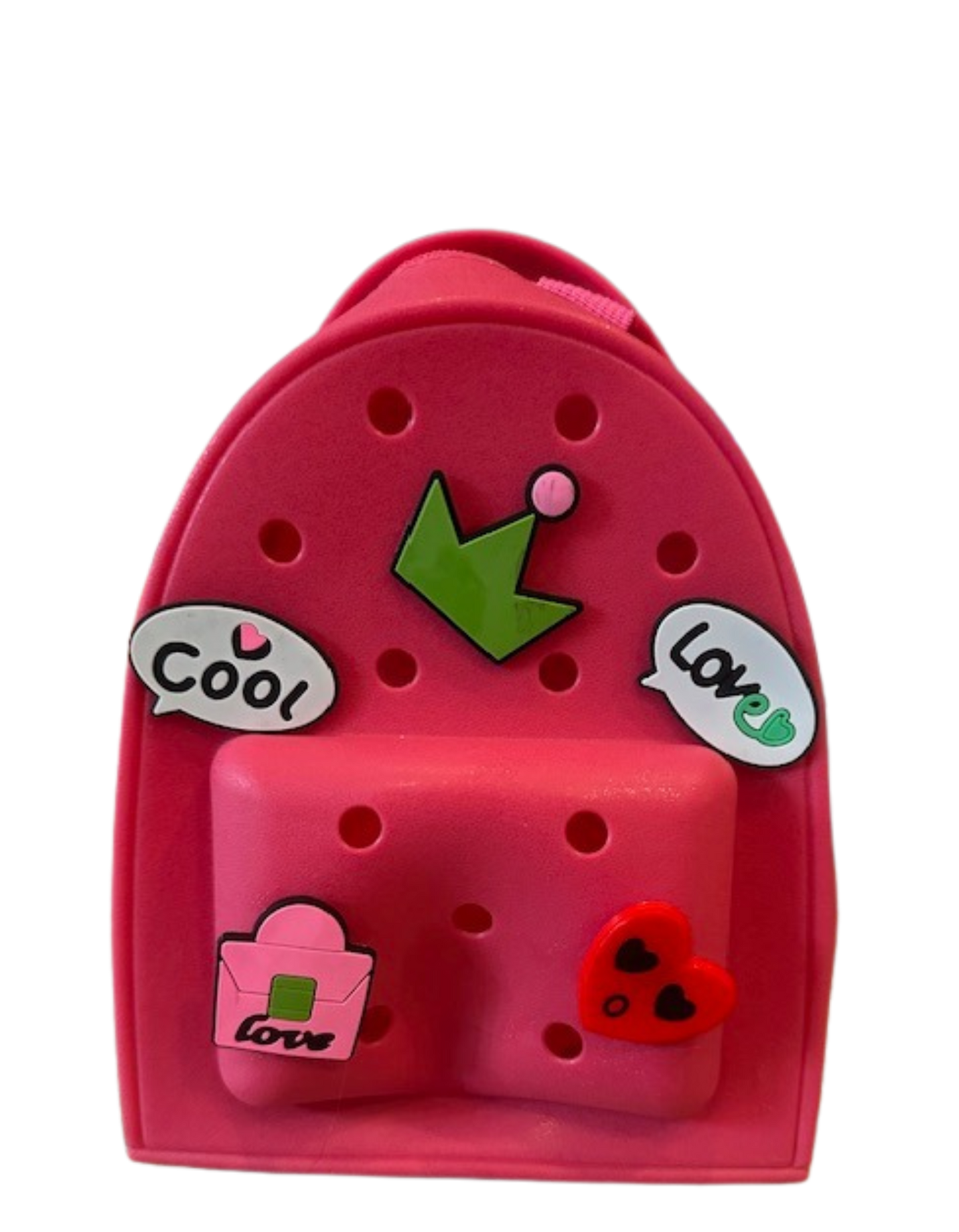 Mini Rubber Tote Backpack with charms