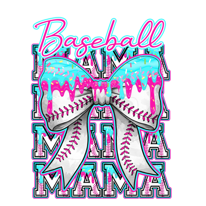 Baseball Mama Ice Cream Drip