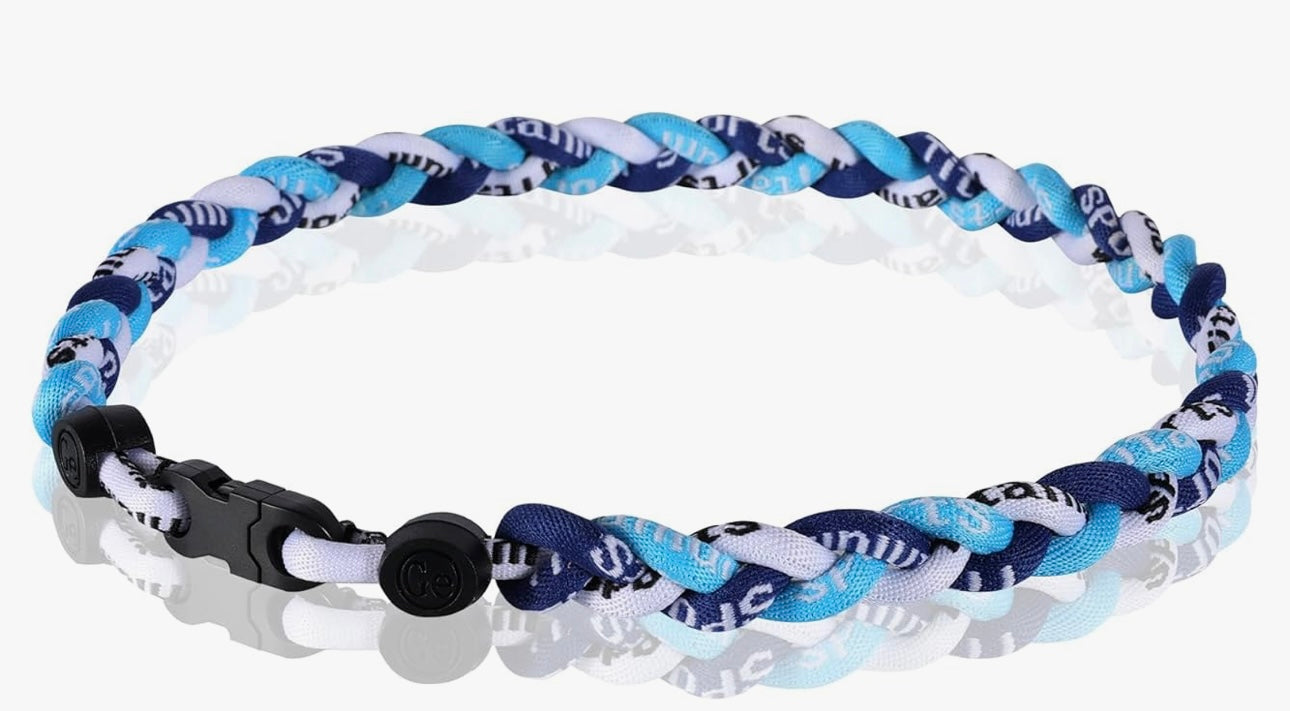 Rope Necklace:  navy, light blue, white